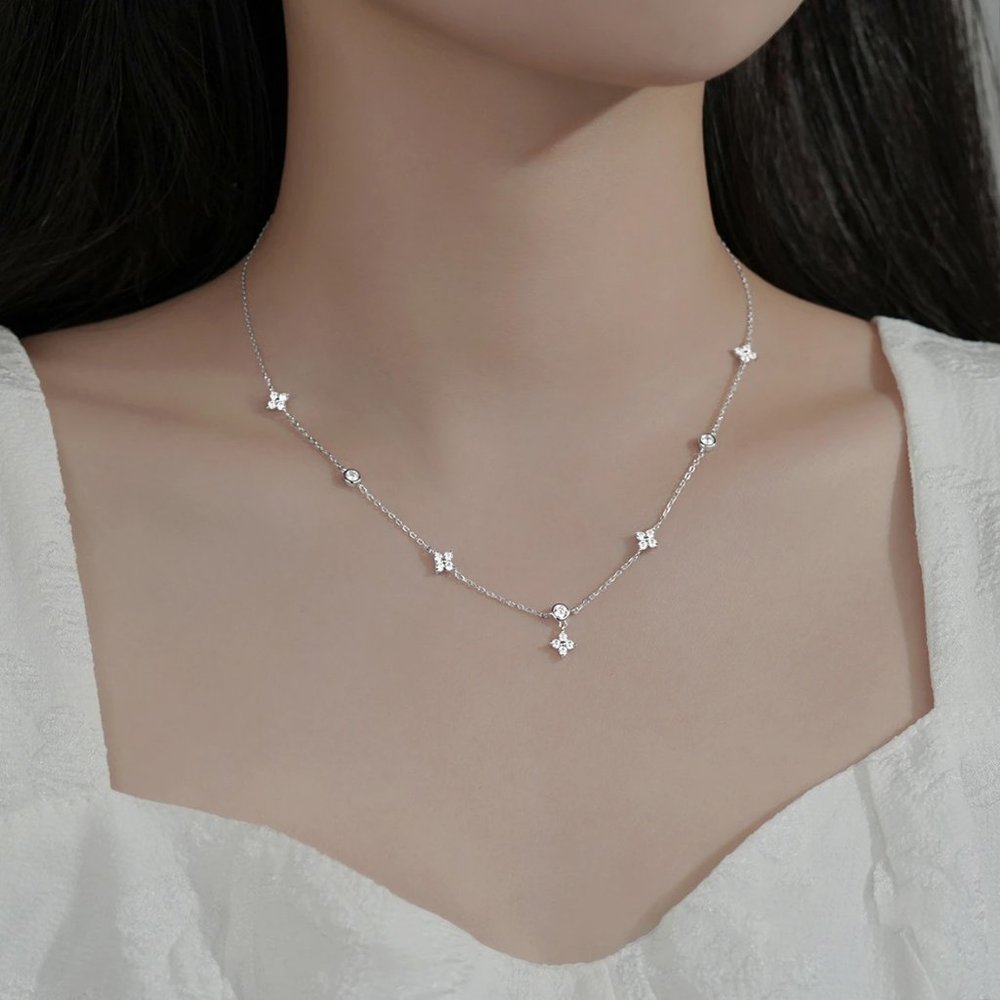 NEW Silver Gold Geometric Irregular Circle Necklace